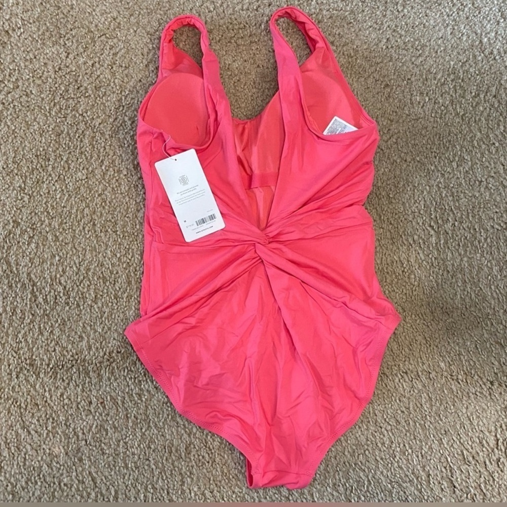 NWT Athleta Women’s Coral Pink Hampton One Piece Swimsuit Size M - Picture 5 of 7